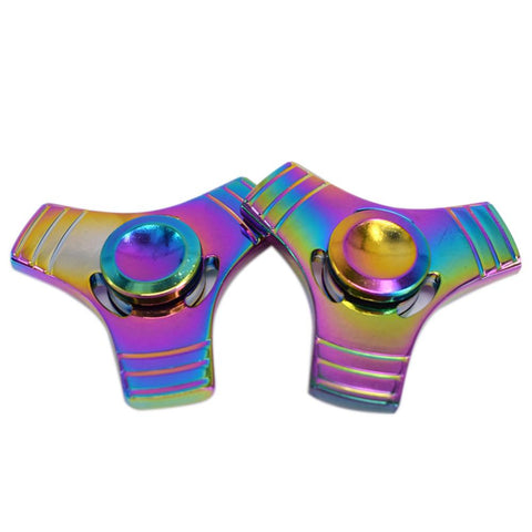 Rainbow Tri-Spinner Fidget Toy